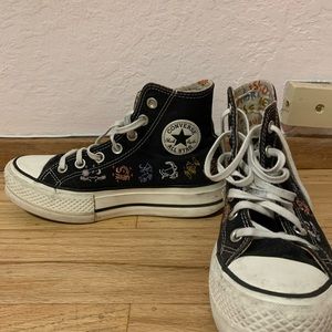 Black High Top Platform Converse